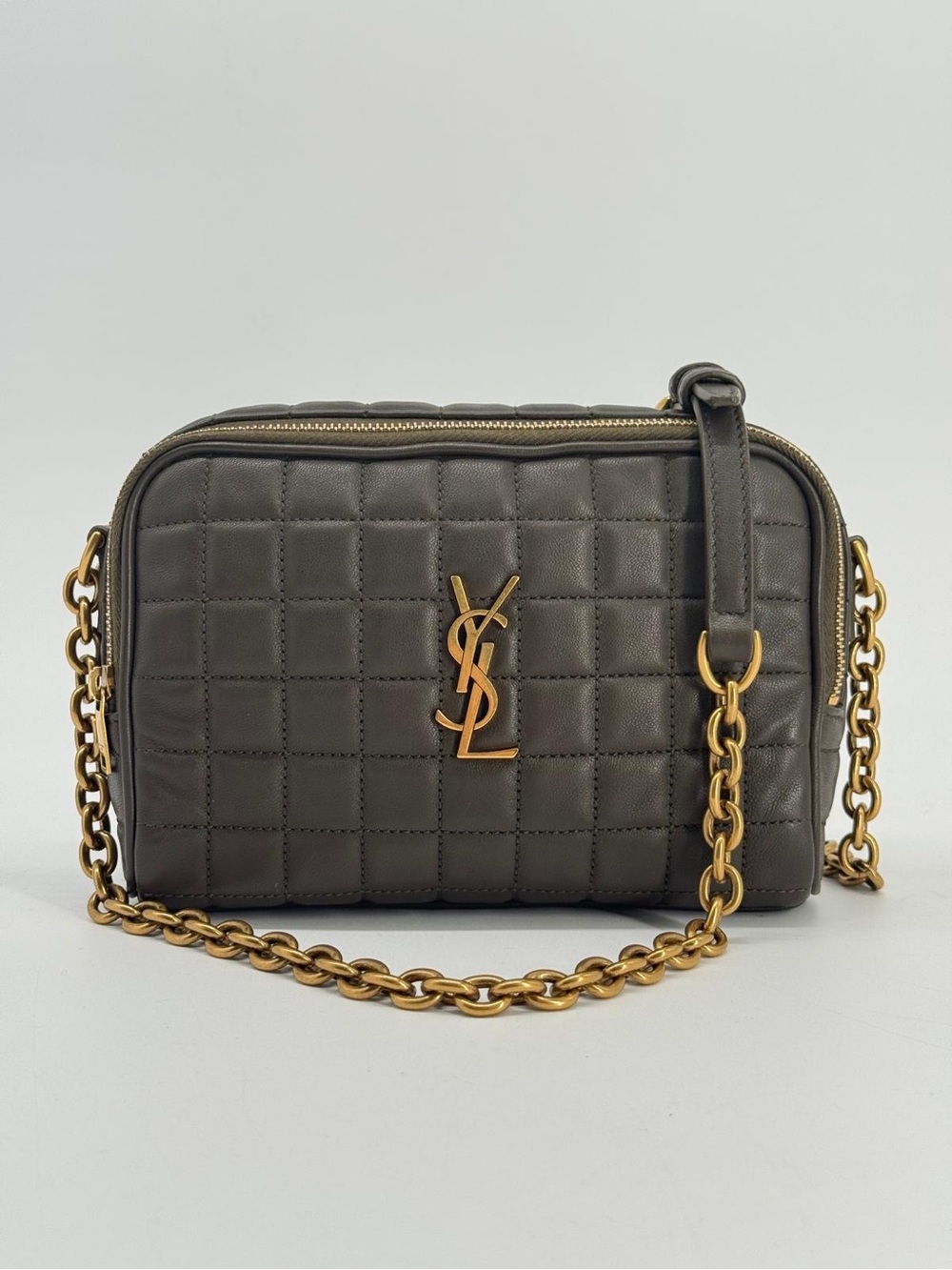 Saint Laurent Cassandre  Small Chain Camera Bag Quilted Leather